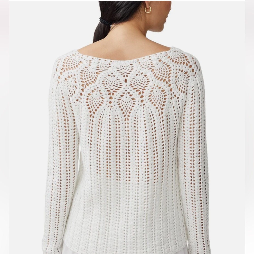 J.McLaughlin Shellona Crocheted Sweater Size Large NWT - Picture 3 of 11